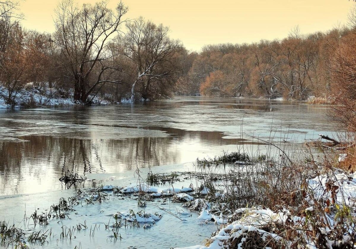 Река Орлик зима
