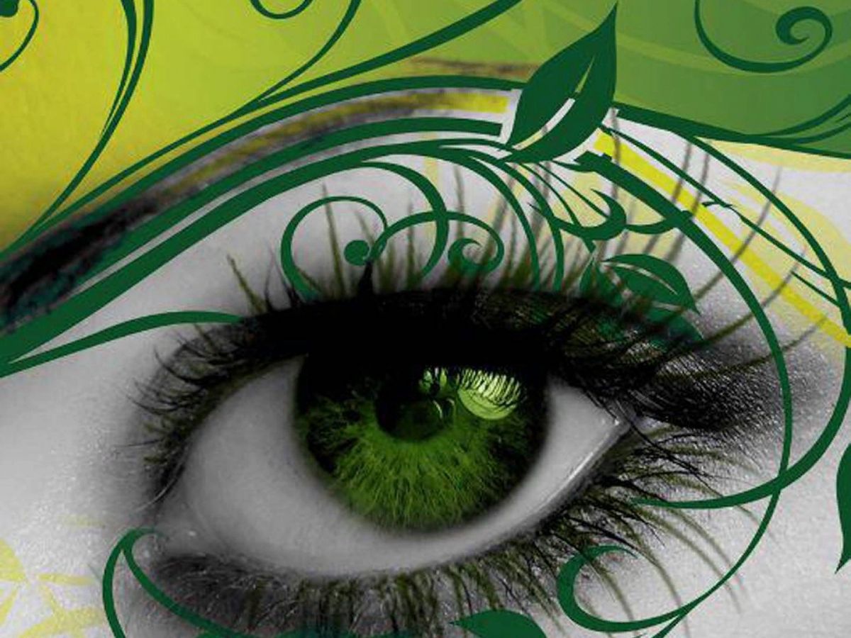 Зеленые глаза мультяшные